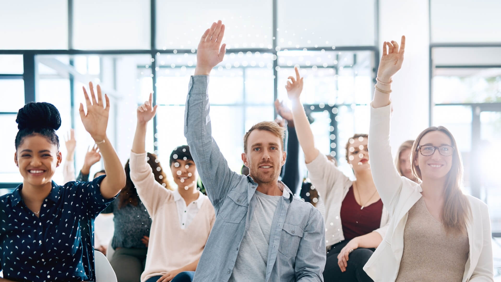 Studenten mit Fragen