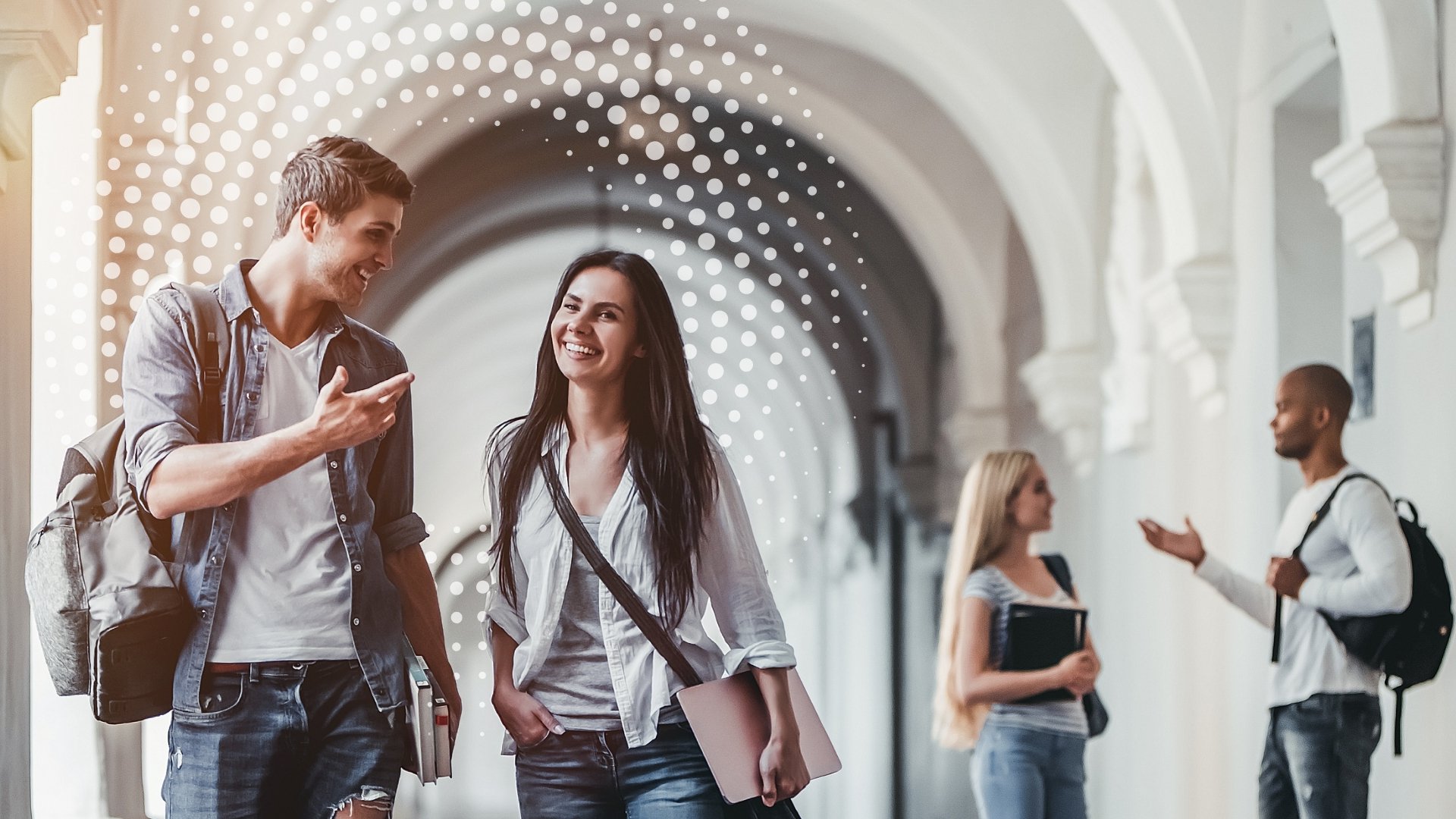 Schüler:innen am Campus
